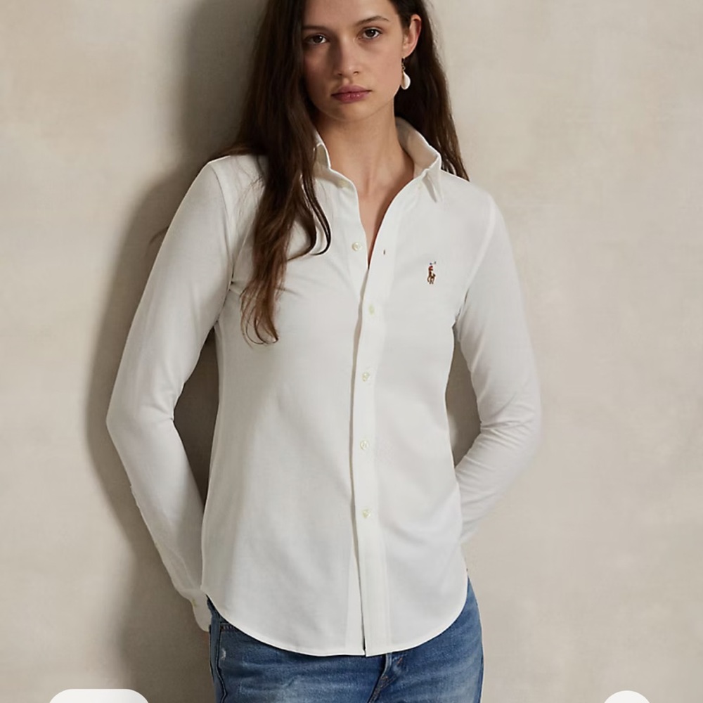 Polo by Ralph Lauren Women's White Button Down Shirt